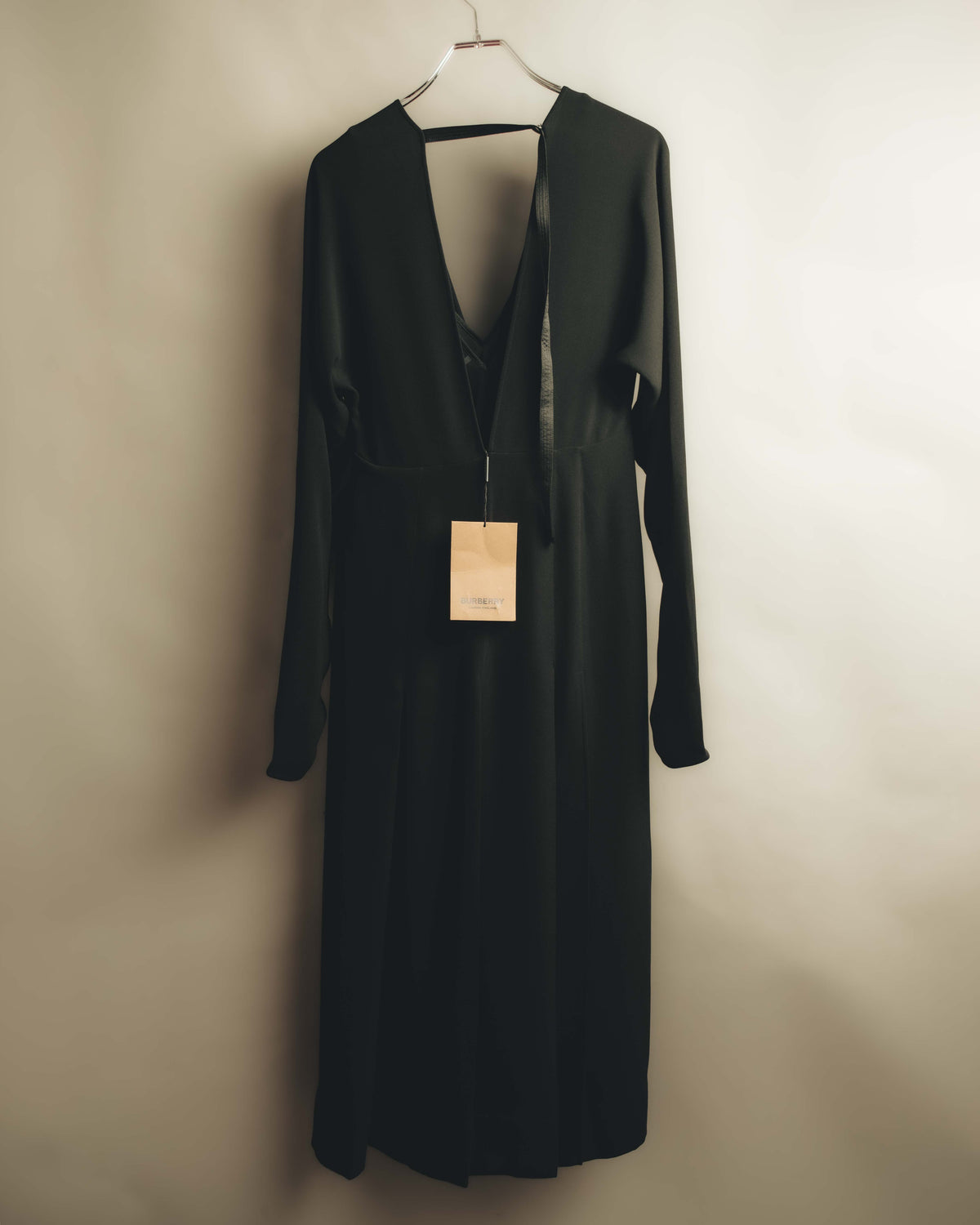 "BURBERRY" 2010's-20's Pleated silk midi dress