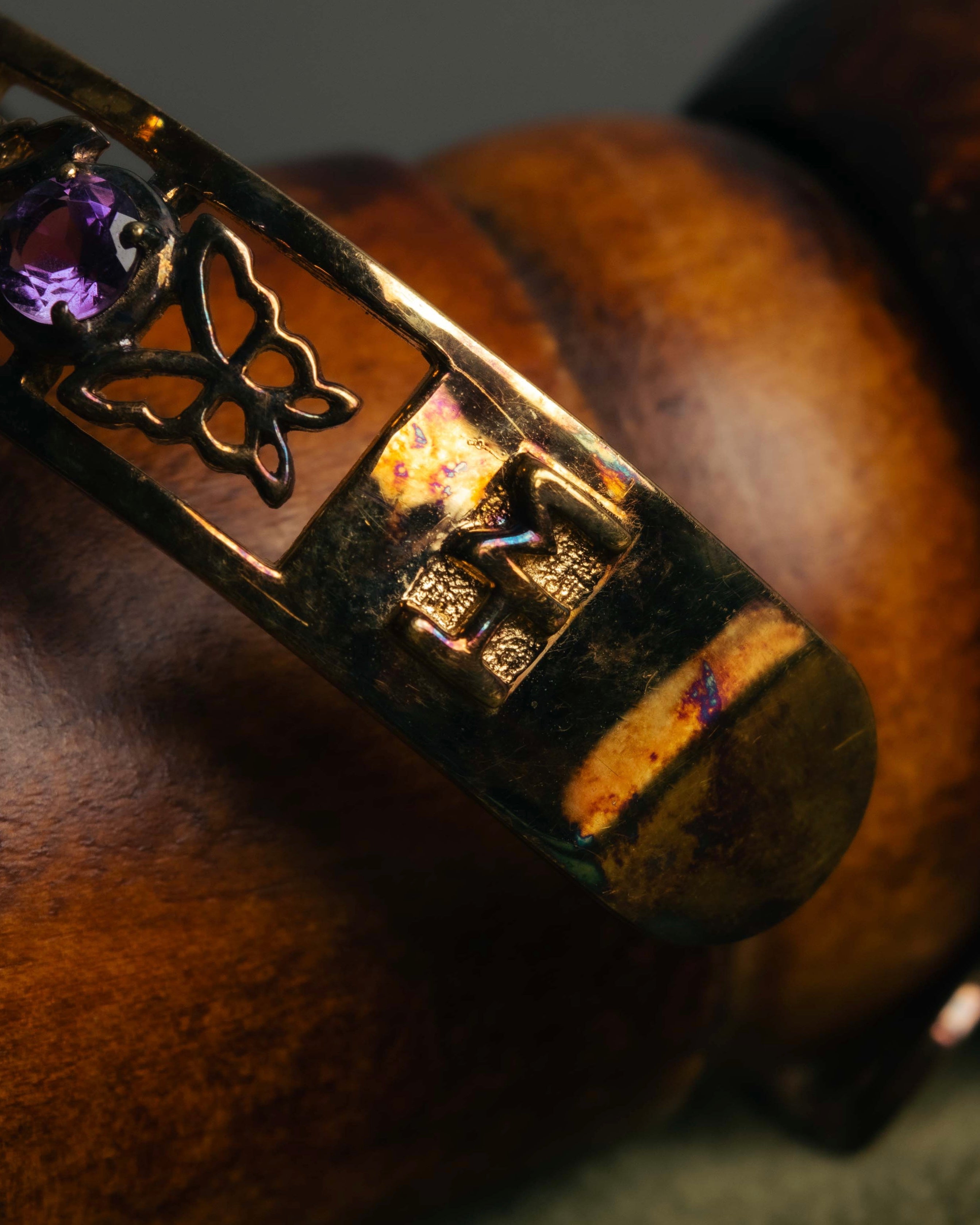 “Hanae Mori” 1989 Butterfly sterling cuff bangle