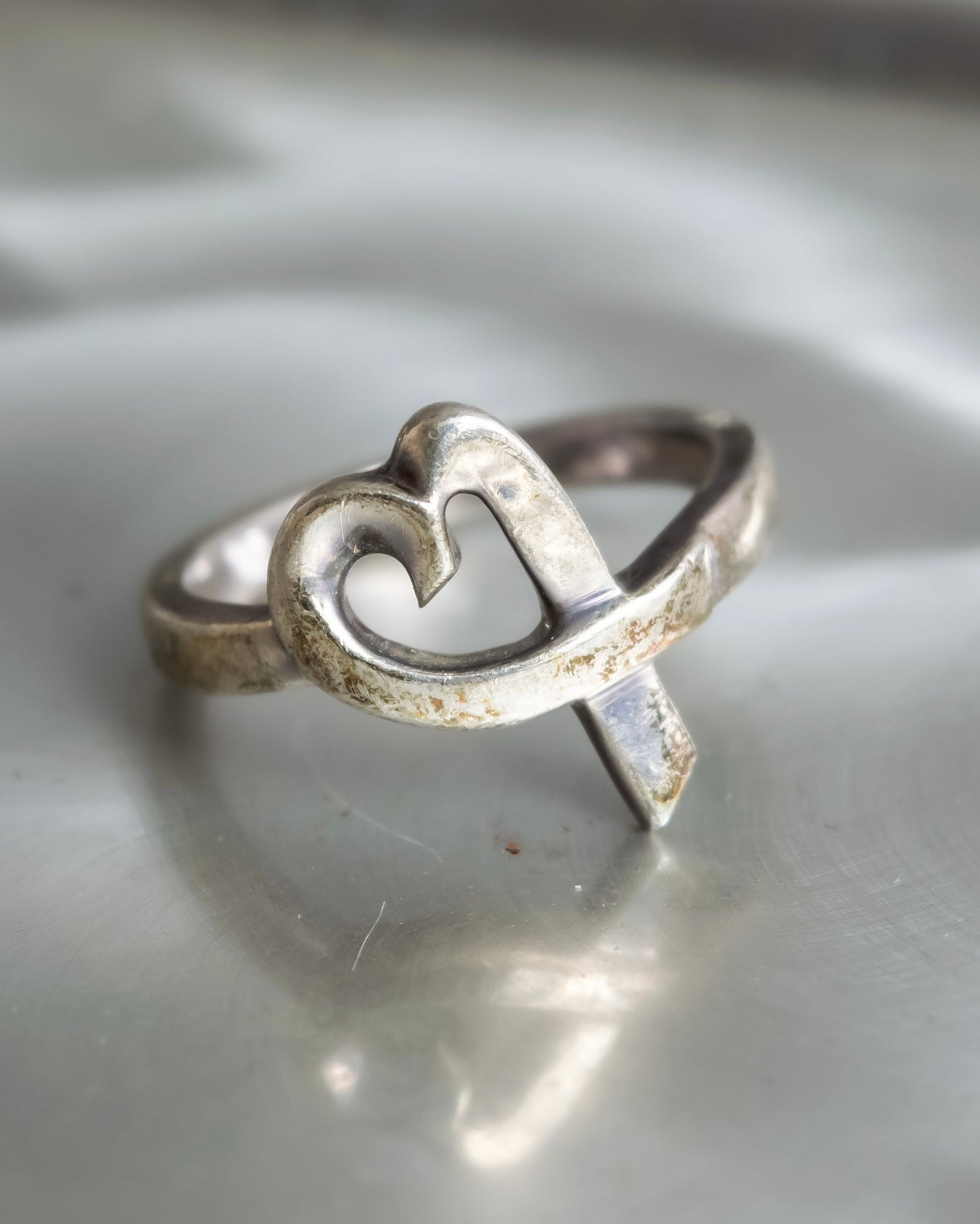 "Tiffany&Co" Silver 925 loving heart ring