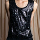 "LANVIN" Different sequin designs sleeveless pullover