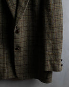 "BURBERRYS" Elbow patch design gun club check tweed jacket