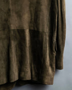 "Christian Dior" Nubuck leather oversized tailored jacket