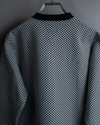 “VERSACE” checkered pattern zip pocket pull over