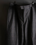 "HERMES" Heather gray cashmere blend slacks