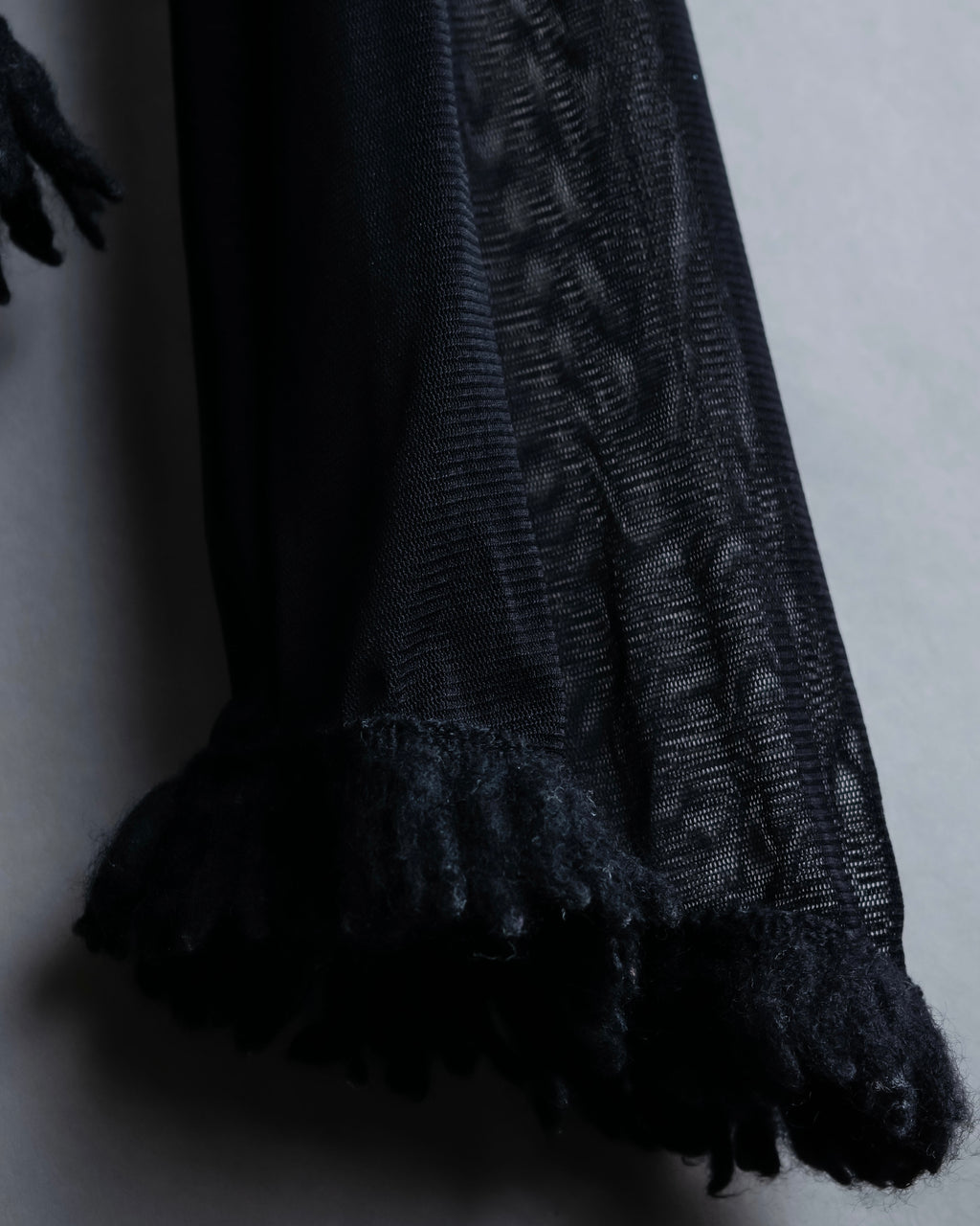 “Jean Paul Gautier” Fringe detailed  asymmetry shear top