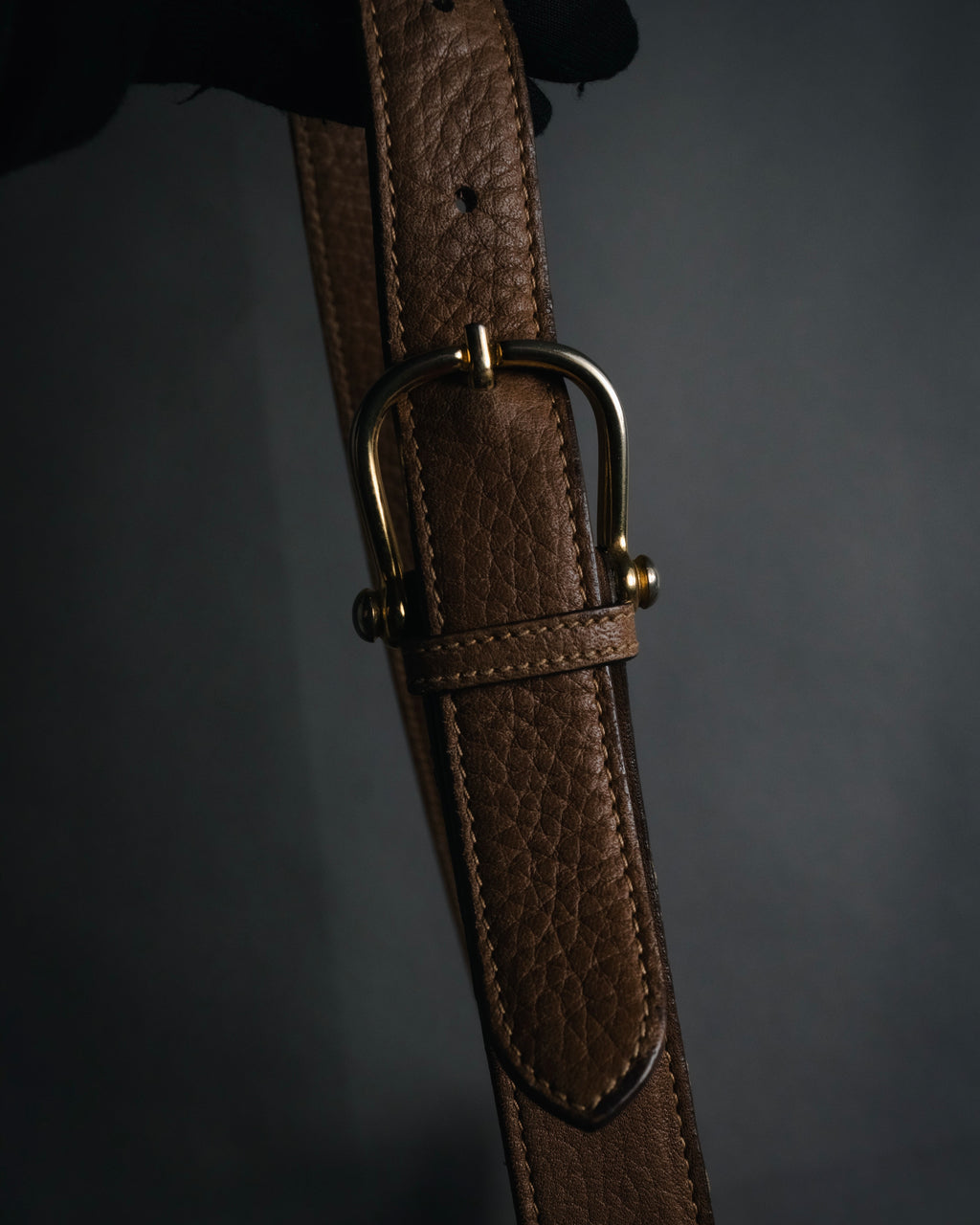 –SPECIAL– "GUCCI" 70’s pigskin horsebit piston hobo bag