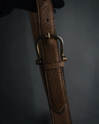 –SPECIAL– "GUCCI" 70’s pigskin horsebit piston hobo bag