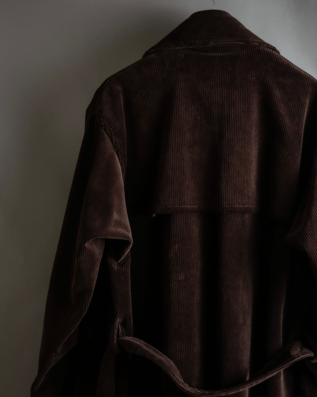 "Barbour" Wide ribbed corduroy maxi-length trench coat