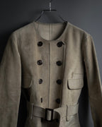 "LOUIS VUITTON" 00's Marc Jacobs period double-breasted suede coat