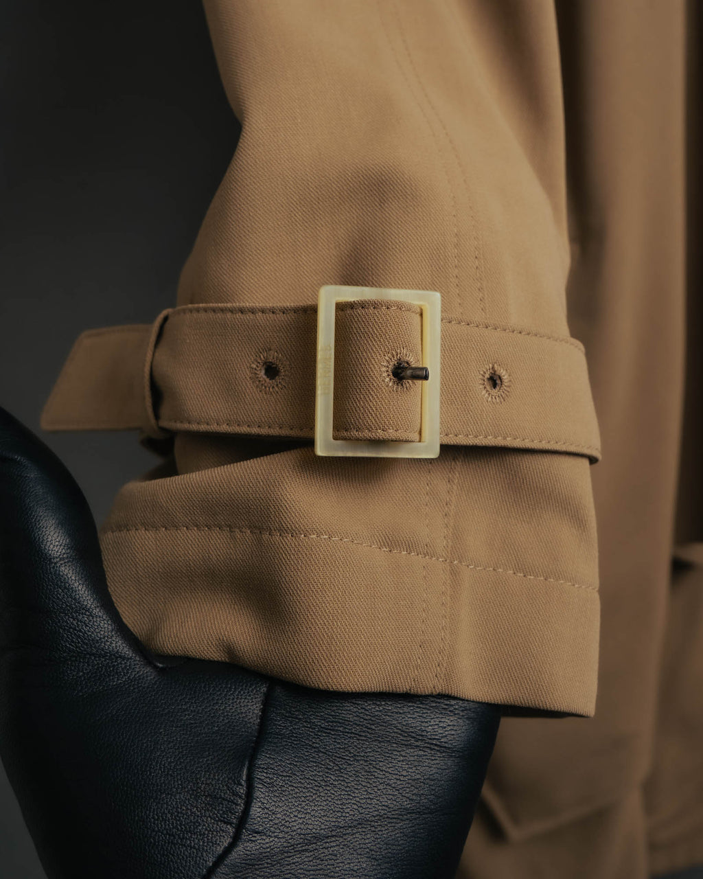 -SPECIAL- “HERMÈS” 90’s-00’s Margiela era draped wool trench coat