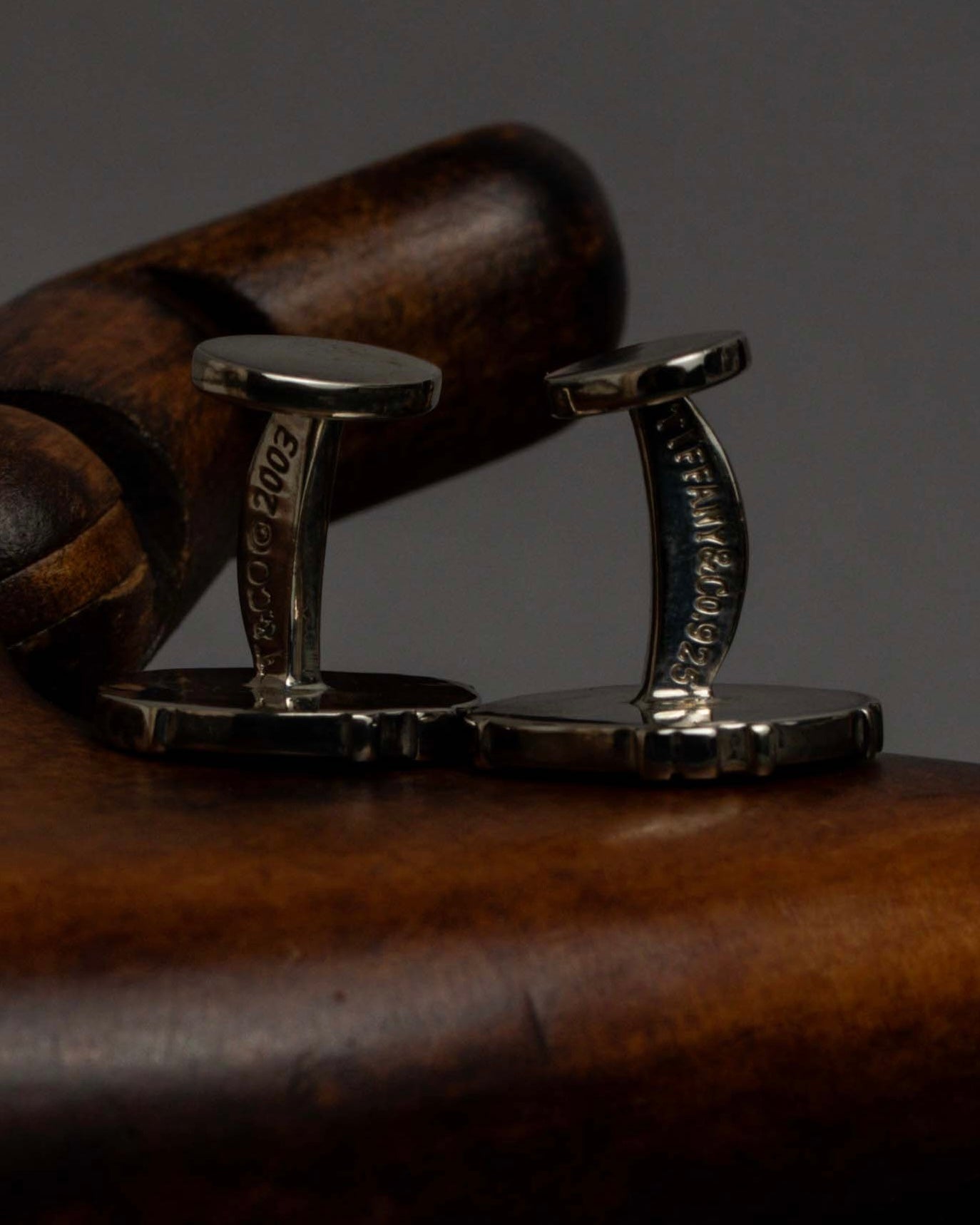 "Tiffany&Co" Atlas design silver cufflinks