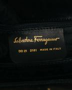 “Salvatore Ferragamo” 90’s-00’s Gancini top handle box calf bag