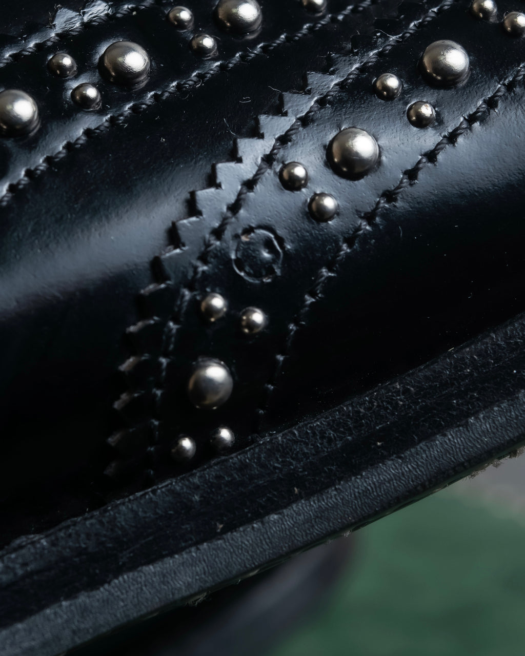 "Church's" Silver stud design wingtip derby shoes