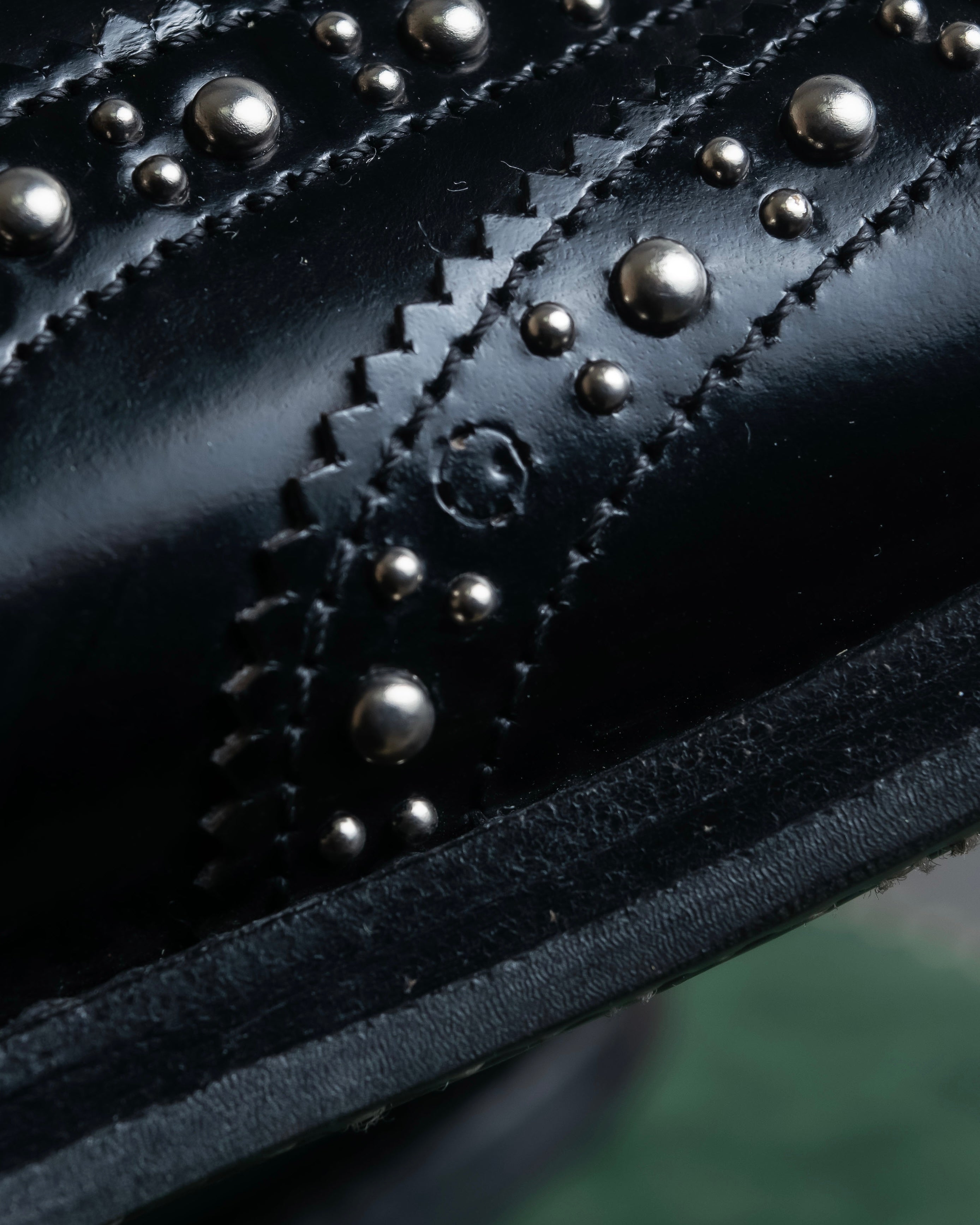 "Church's" Silver stud design wingtip derby shoes