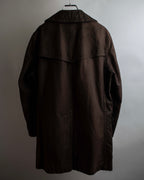 "BURBERRY" Subdued tone military detail mid-length trench coat