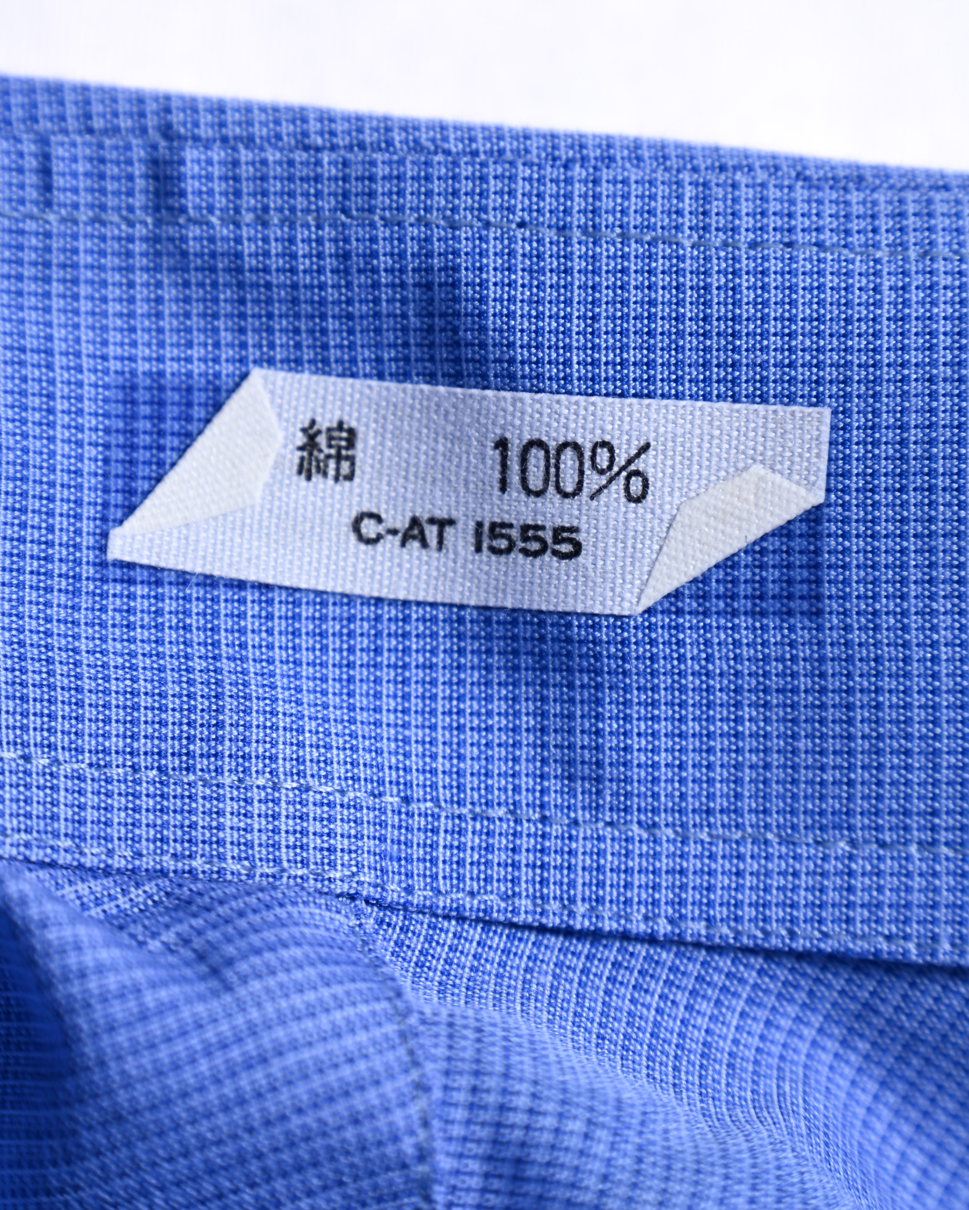 CÉLINE/ Beautiful Colored Logo Embroidered Cotton Shirt Blue