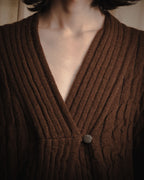 "Salvatore Ferragamo" 00’s Cashmere blend shawl-collar knit cardigan