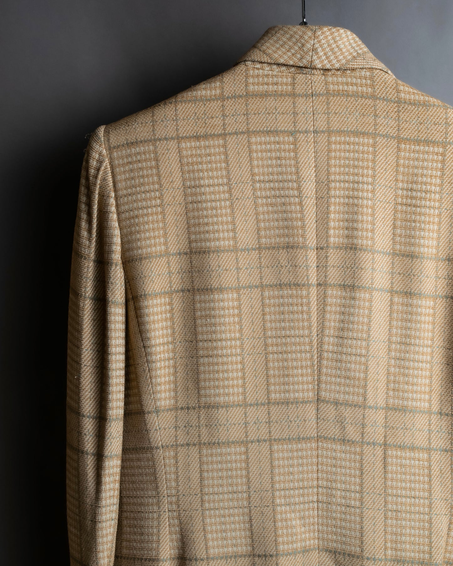 "Christian Dior" Glen check pattern beautiful shape tailored jacket