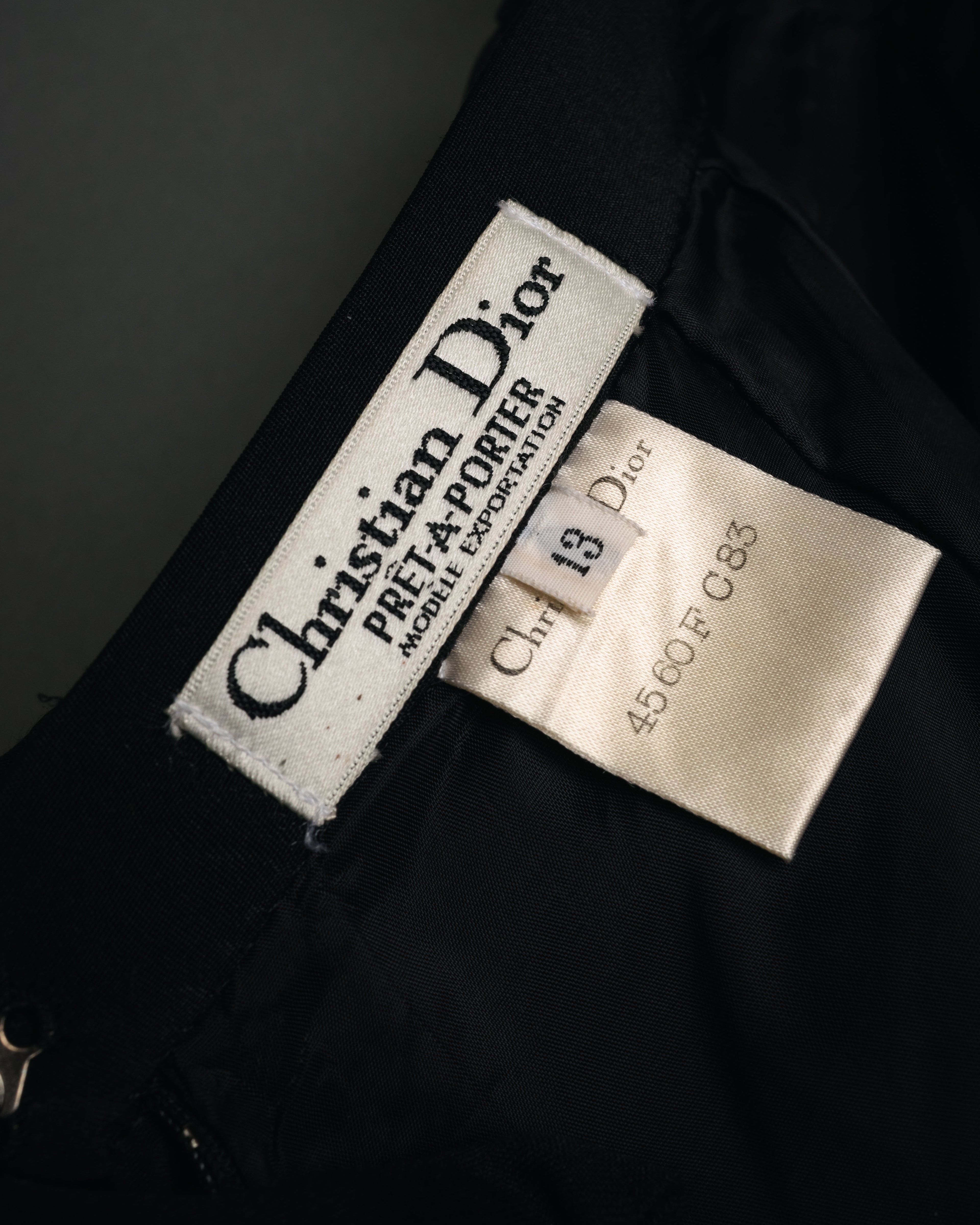 “Christian Dior” 80’s-90’s Silk draped long skirt