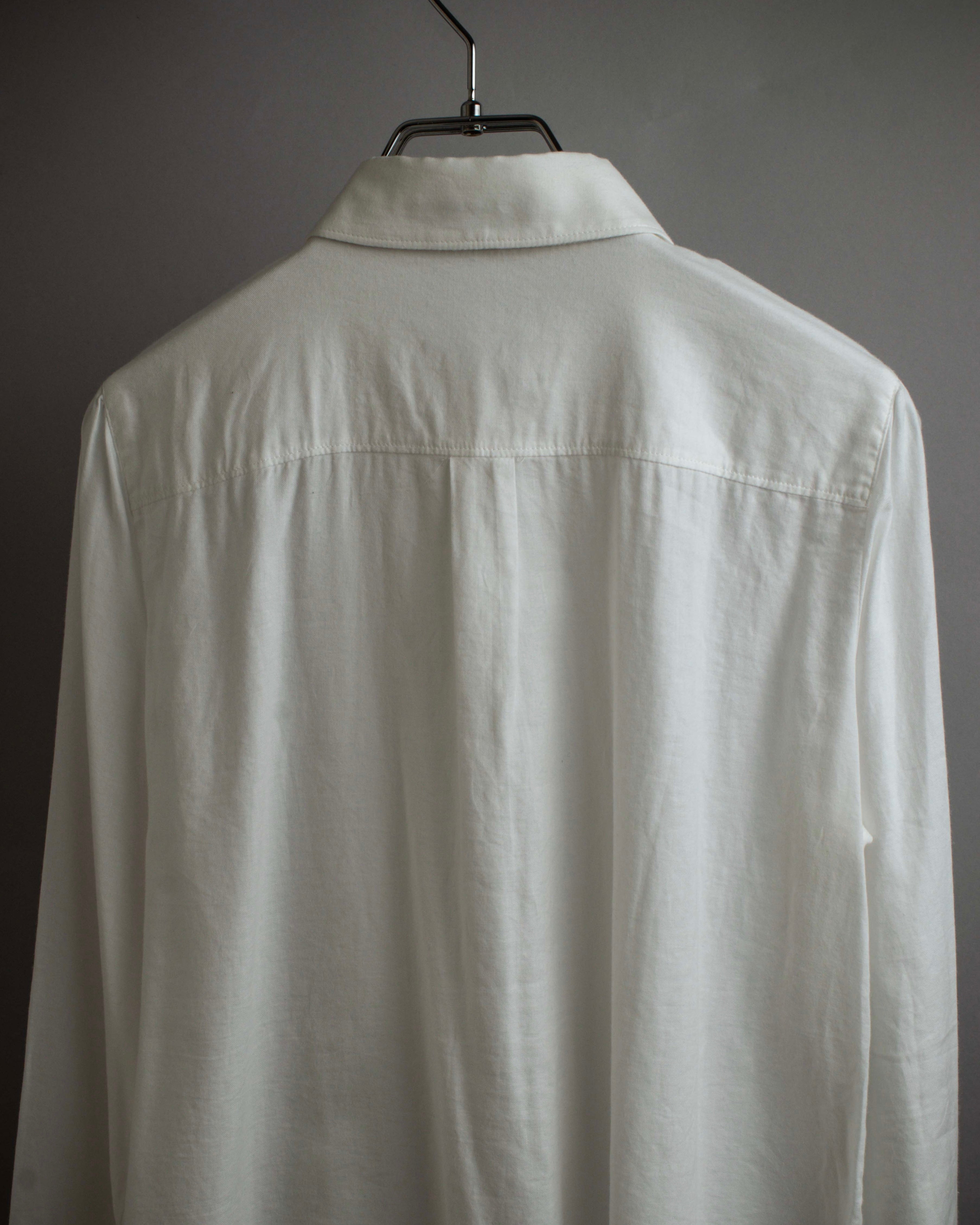 "BURBERRY" Frill design collarless blouse