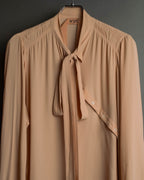 "N°21" 2020's Asymmetric bow tie acetate silk blouse