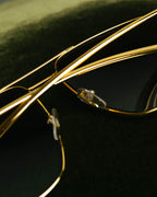 "GUCCI" Classic gold metal aviator sunglasses