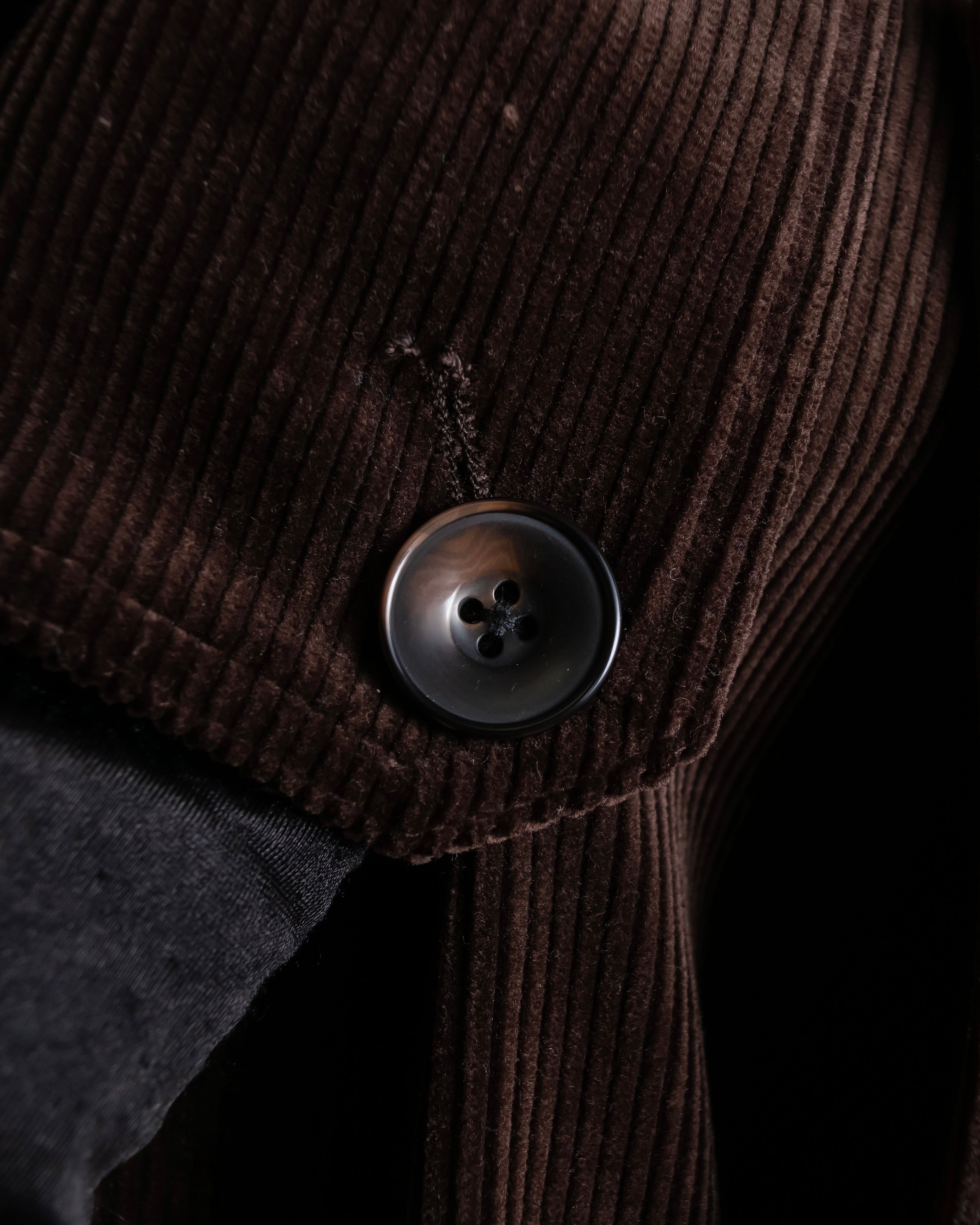 "Barbour" Wide ribbed corduroy maxi-length trench coat