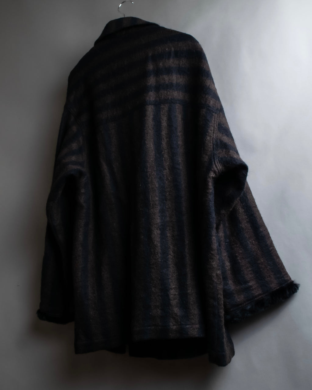 "FENDI" Pecan stripe pattern A-line silhouette coat