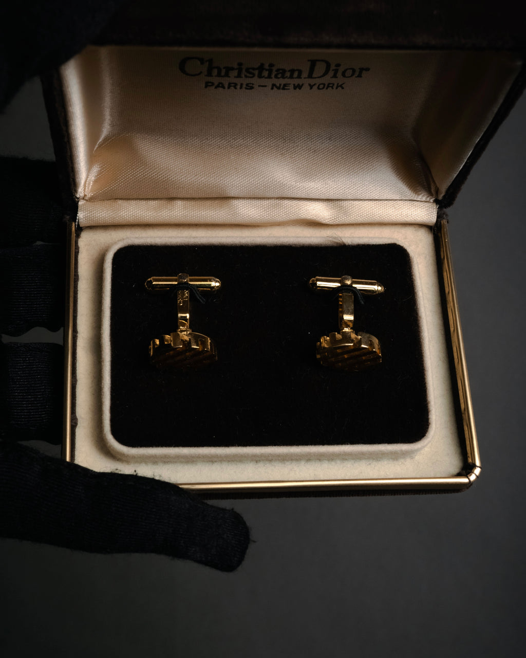 “Christian Dior” 70’s-80’s Geometric cut cufflinks