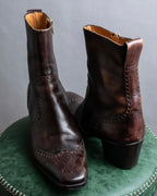 "YVES SAINT LAURENT" Medallion-embellished square heel boots