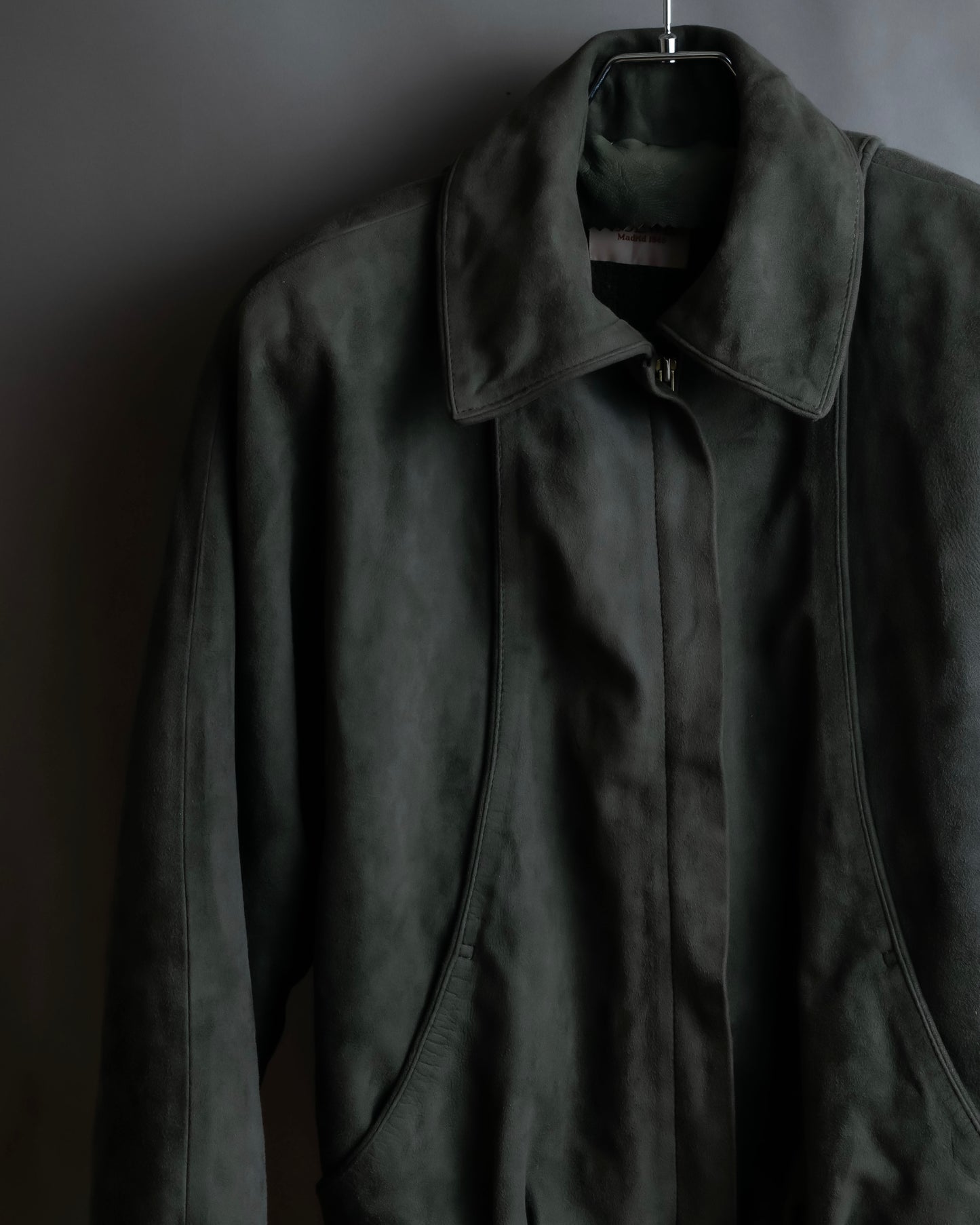 "LOEWE" Box silhouette suede leather blouson