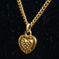 "CELINE" Heart motif logo engraved pendant