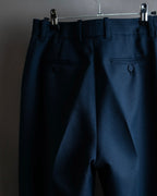 "GUCCI" Deep-tuck wool gently flared slacks