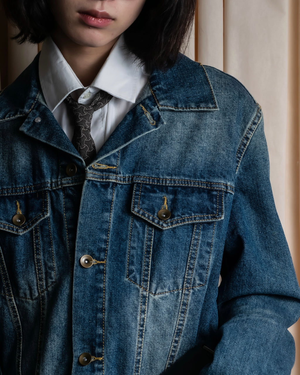 "NUMBER (N)INE" Vintage washed denim jacket