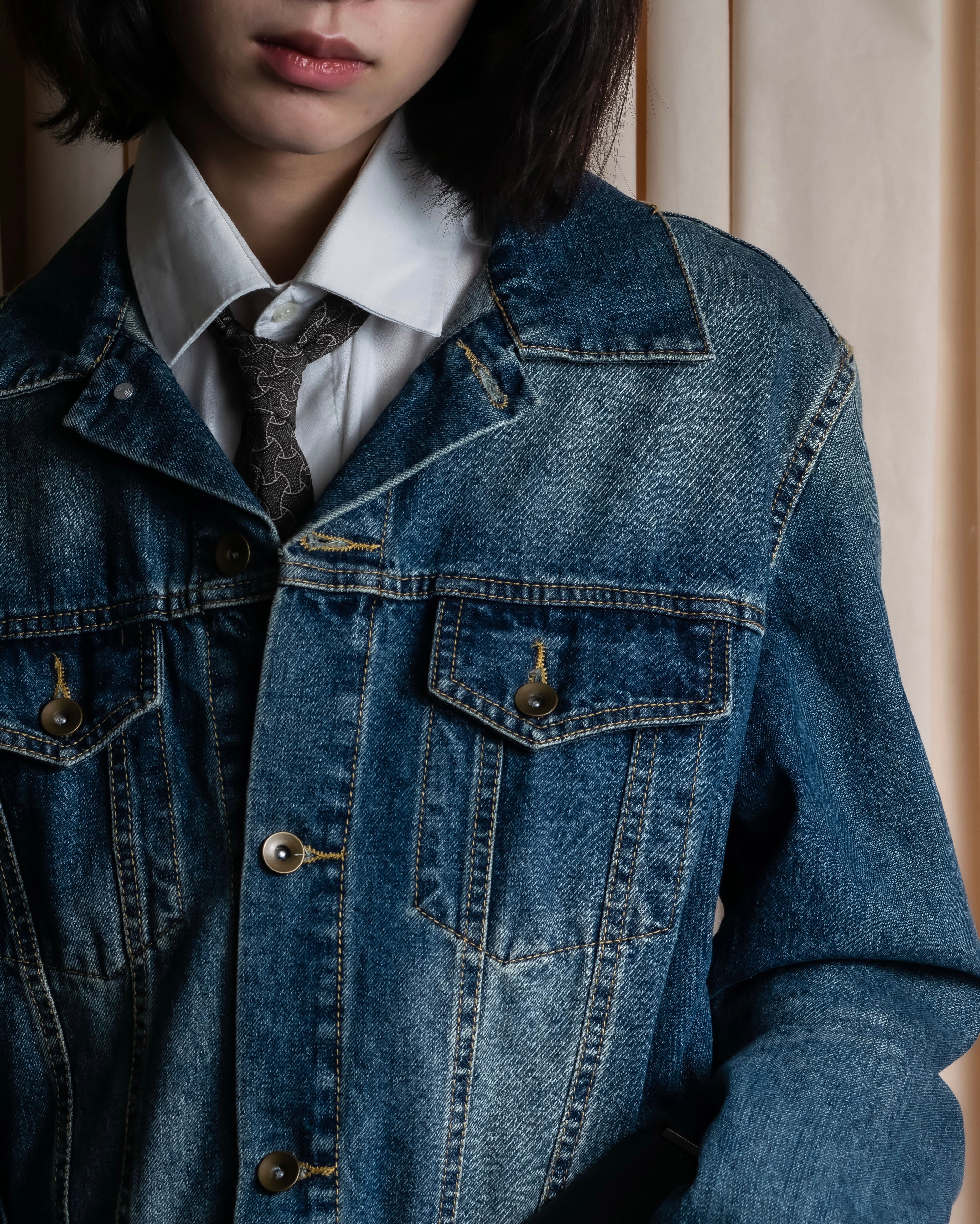 "NUMBER (N)INE" Vintage washed denim jacket