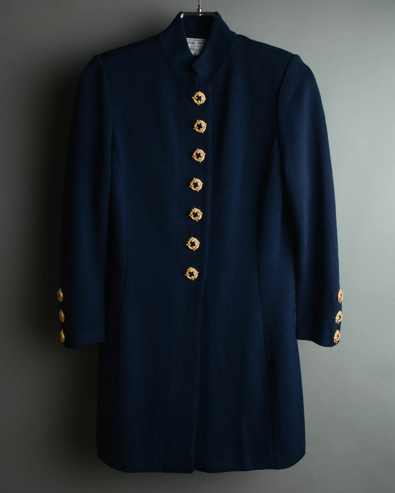 "MARIE GRAY" 80's-90's Elegant textured knit coat