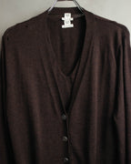 -SPECIAL- “HERMES” 00’s Cashmere cardigan and sleeveless knit twin set