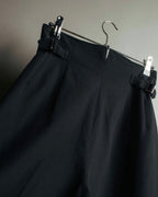 "Y’s" 90's-00's Vintage architectural high-waisted wide tapered wool trousers