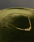 "Christian Dior" 80's-90's Rhinestone logo necklace