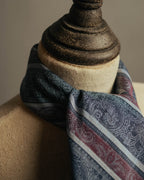 “Yves Saint Laurent” 90’s-00’s Paisley stripe cotton scarf