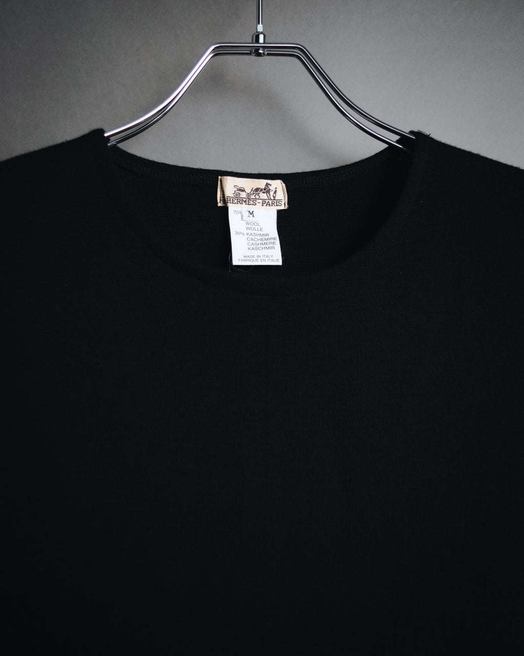 "HERMES" 00’s Minimal wool cashmere crewneck knit