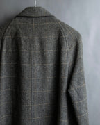 "BURBERRYS" Fine check pattern herringbone coat