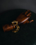 "CELINE" Early 90s spiral circle chain toggle bracelet