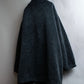 "Vintage fine ribbed knit stand-up collar jacket"