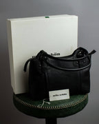 "Mila Schön" Horizontal minimalist metal fittings leather one-handle bag