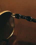 -SPECIAL- "Gucci" 00's Vintage aviator sunglasses with marina chain temples