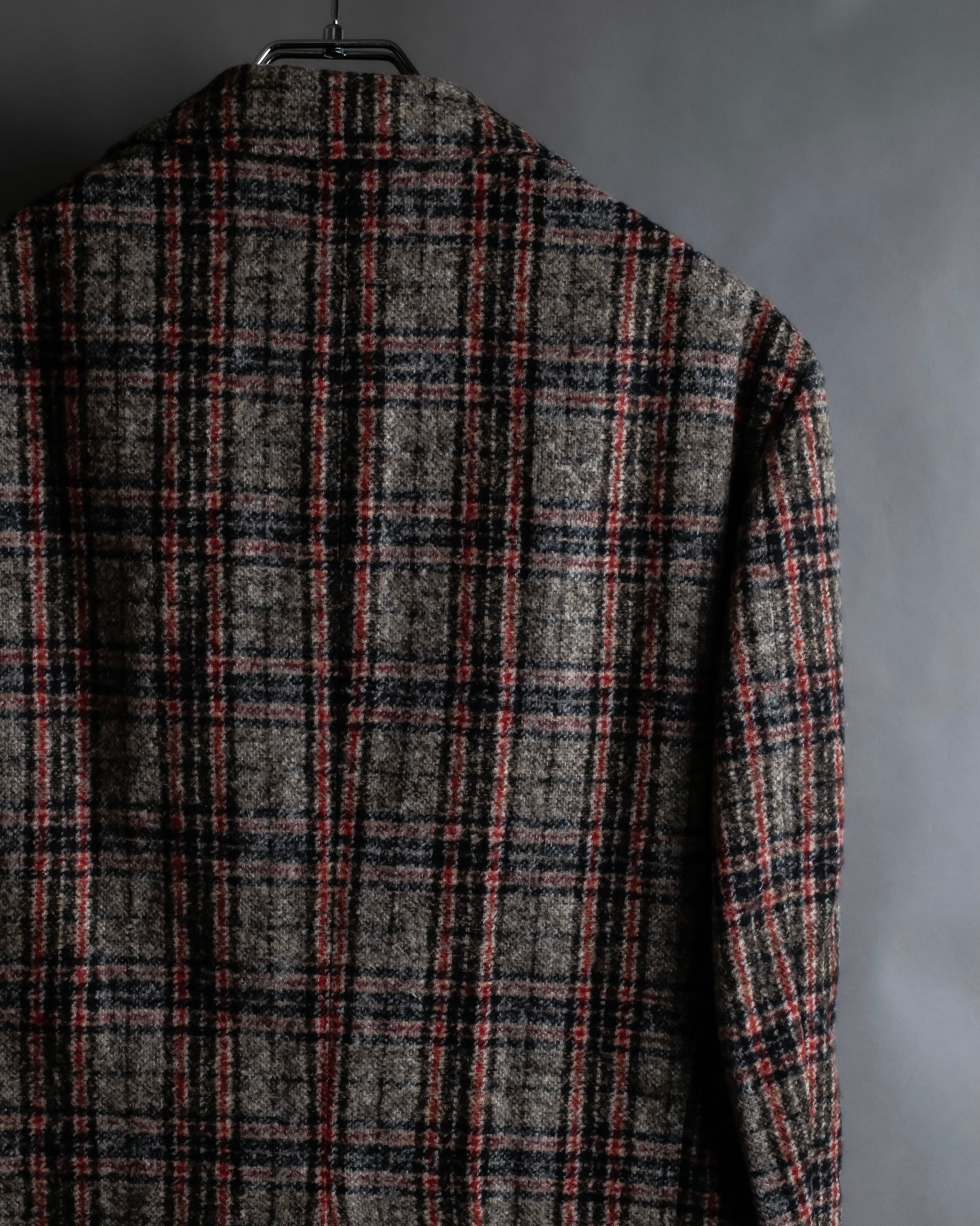 "Ernesto" Multicolor checked tailored jacket