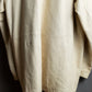 "LOEWE" 100% real leather off white color double zipper mid length coat