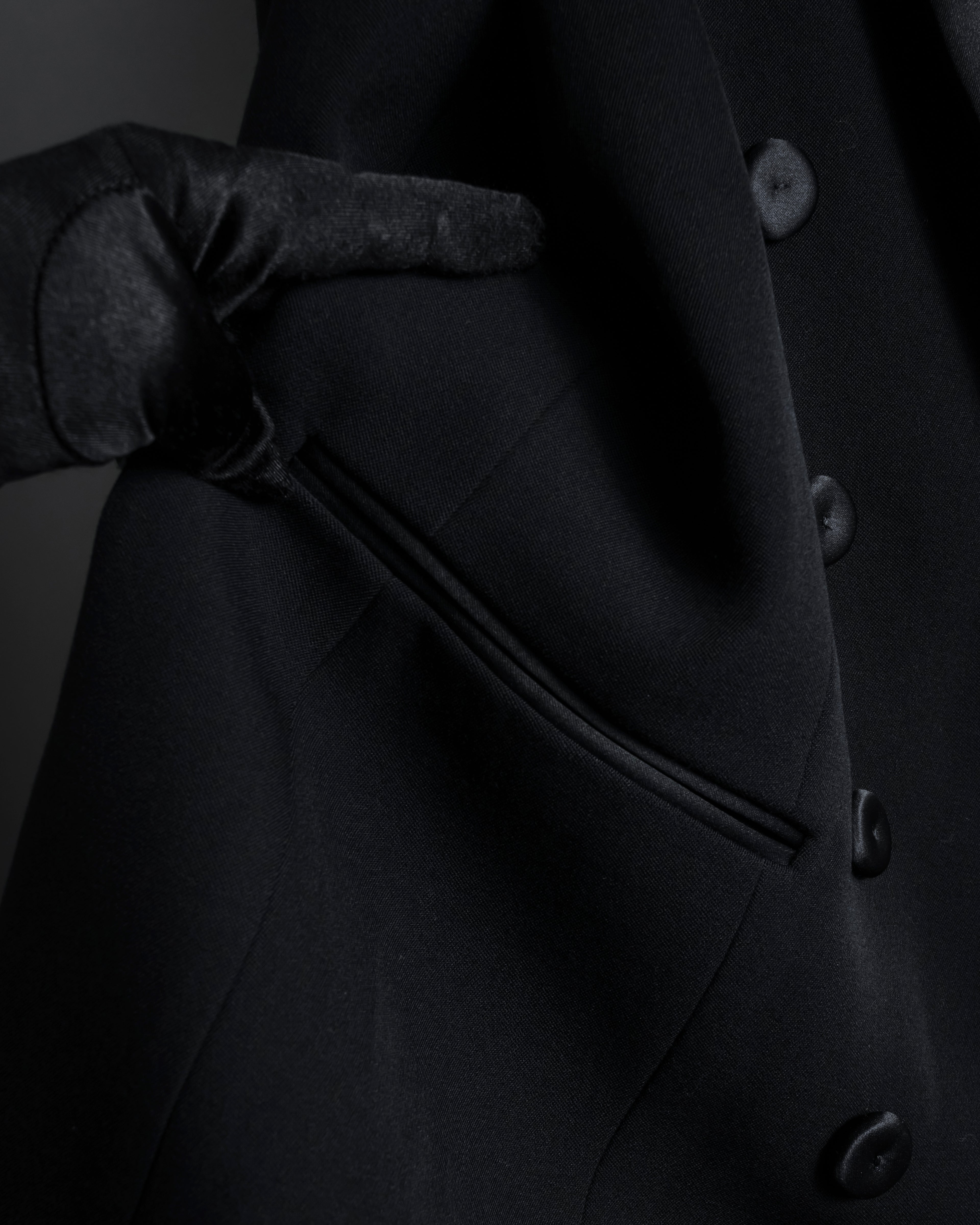 “MOSCHINO” Satin lapel double-breasted tuxedo jacket