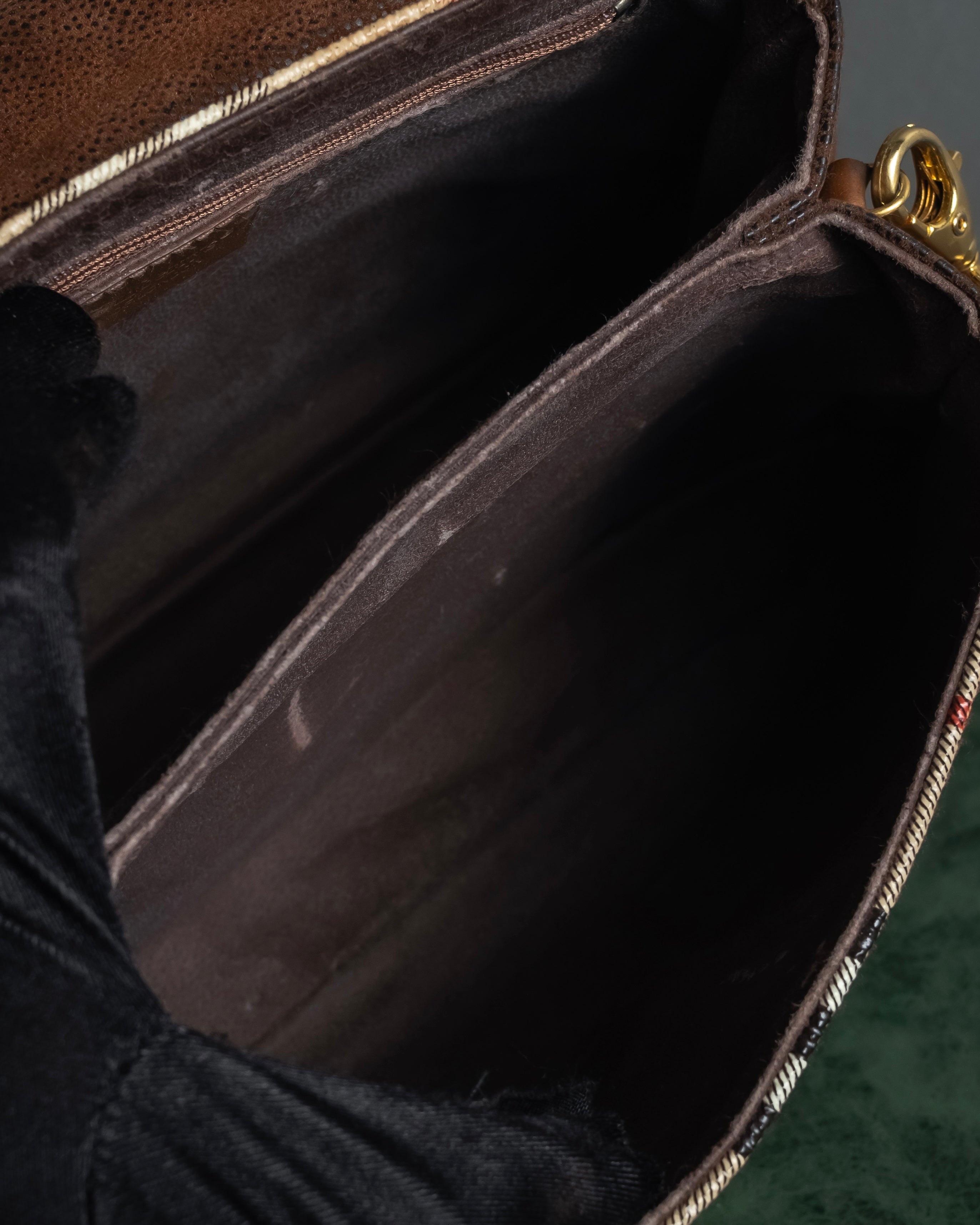 "BURBERRYS" 90’s PVC＆leather 2-way bag